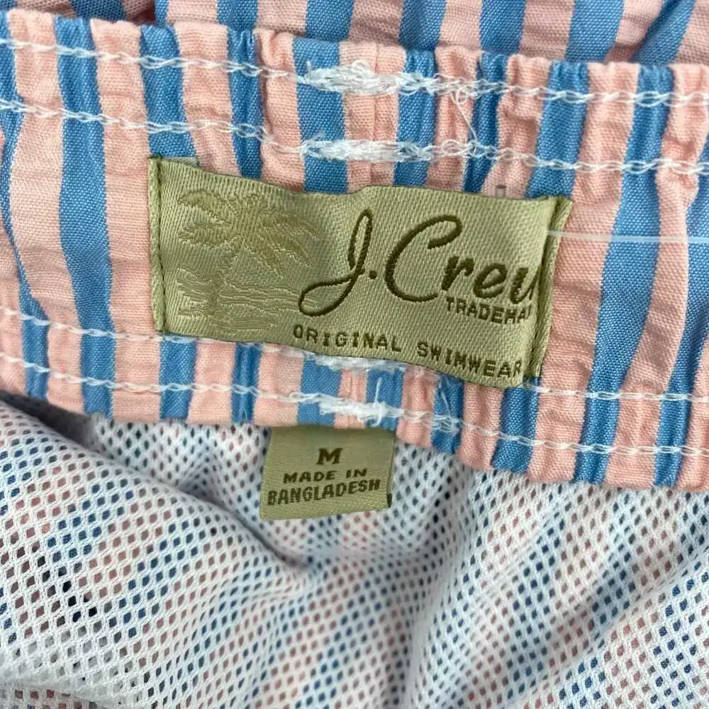 J. Crew Pink Striped Athletic Beach Shorts | Size M